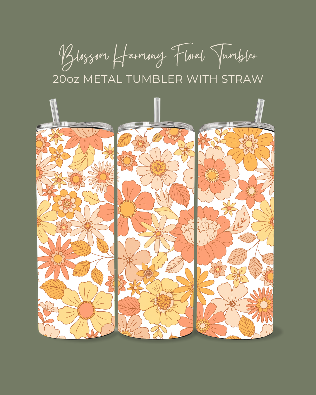Blossom Harmony Floral Tumbler