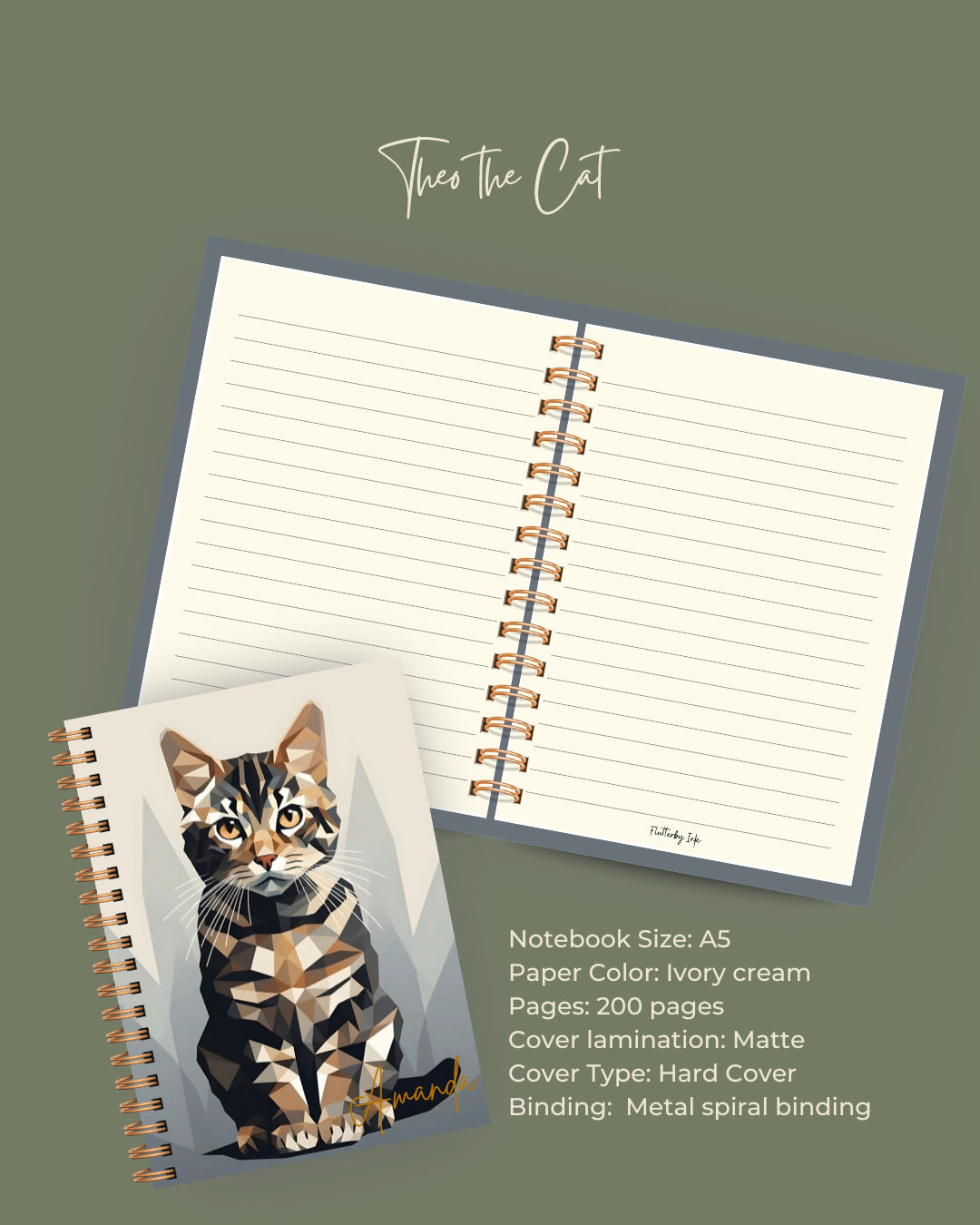 Theo the Cat Notebook