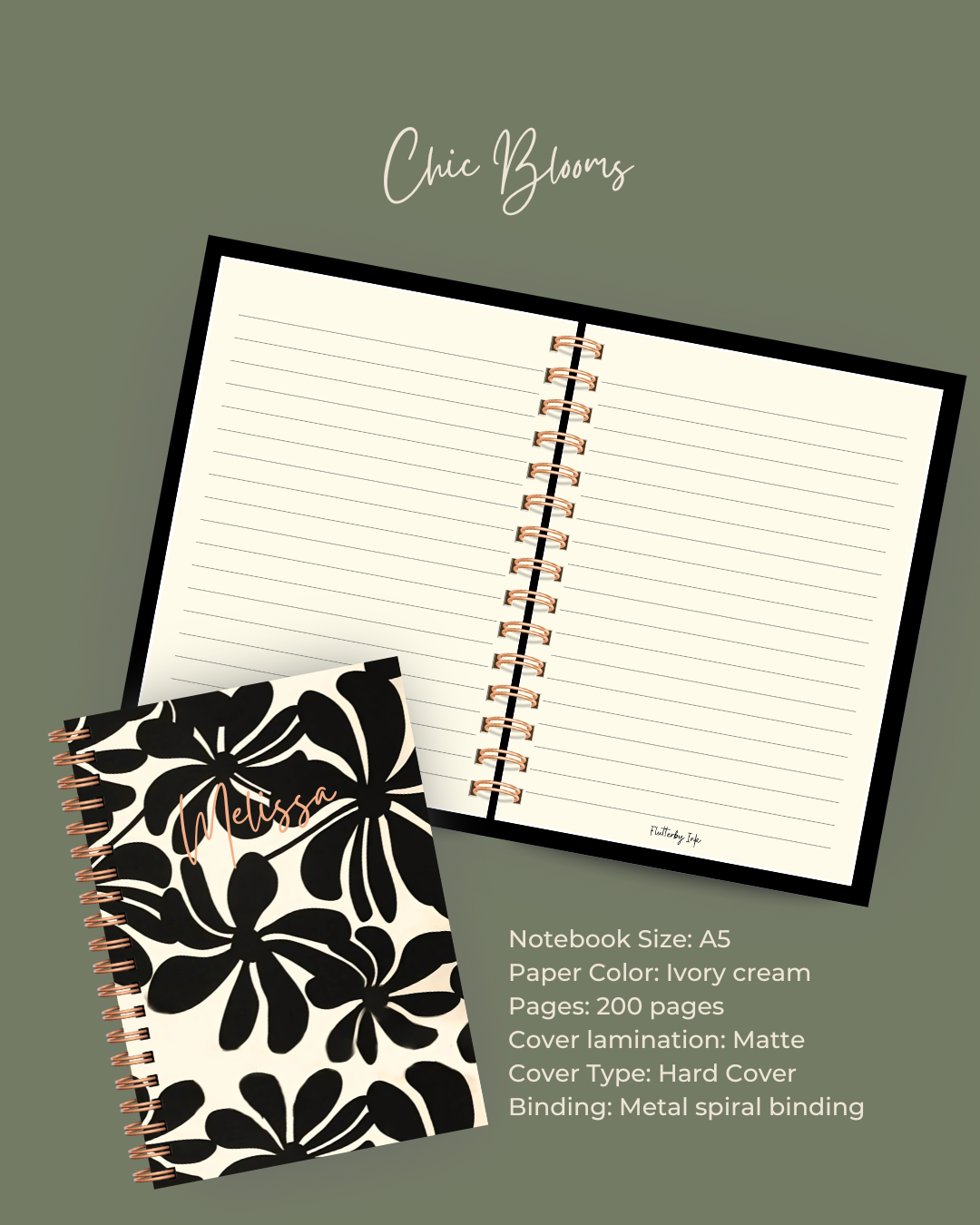 Chic Blooms Notebook