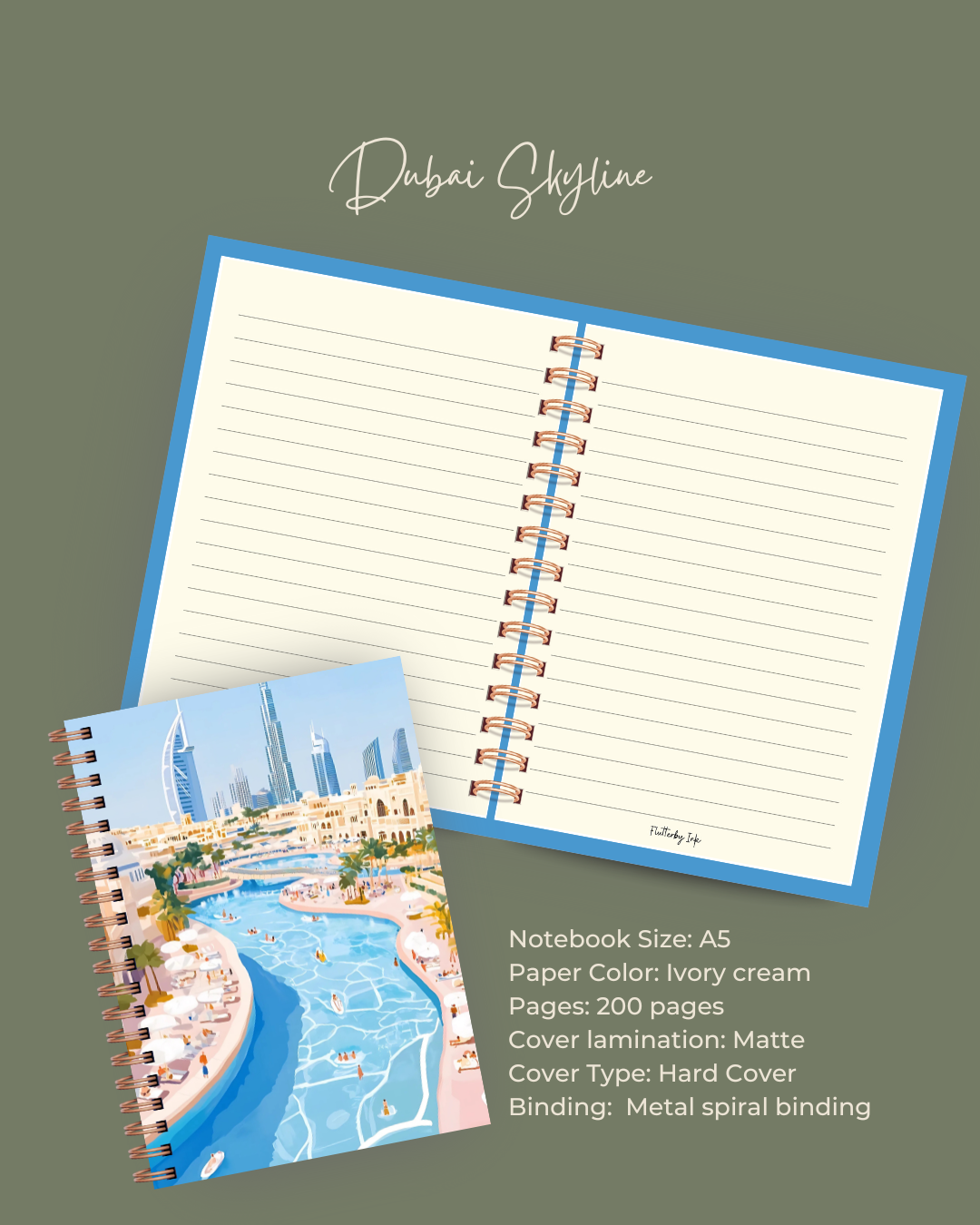 Dubai Skyline Notebook