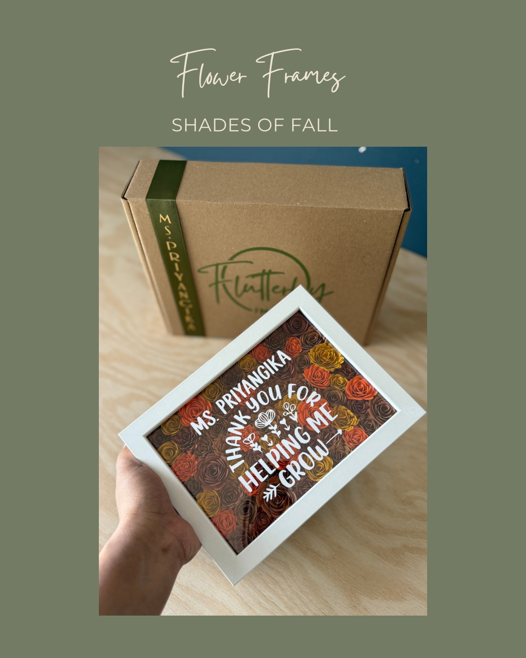 Shades of Fall Flower Frame - 13x18cm