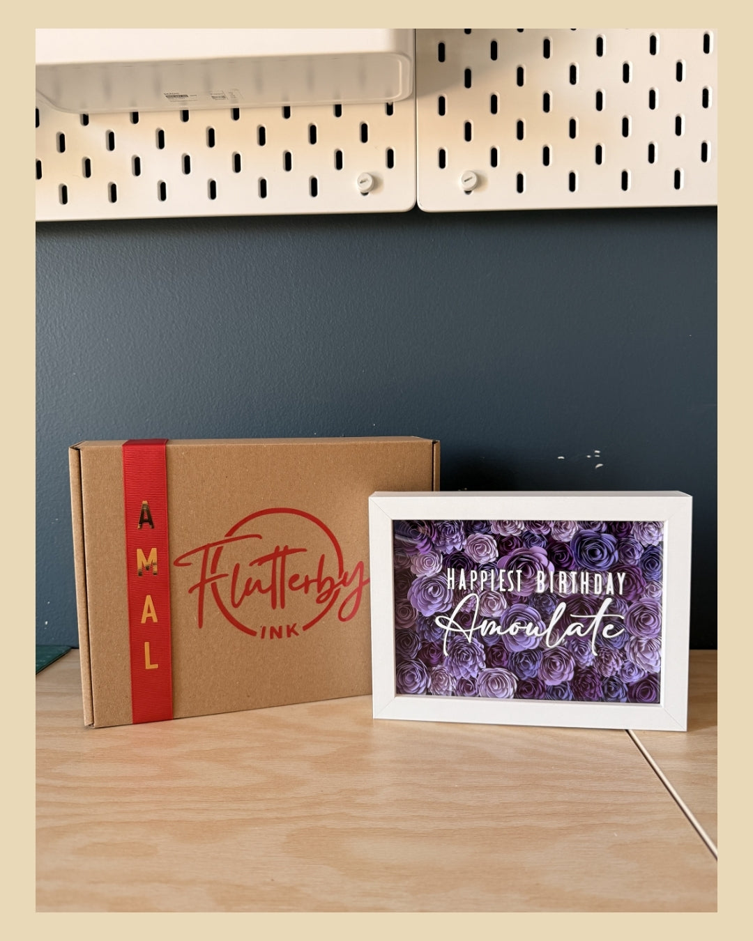 Shades of Purple Flower Frame - 13x18cm