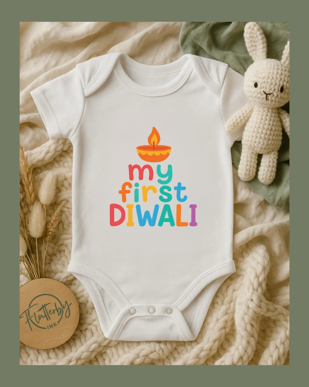 My First Diwali Baby Onesie