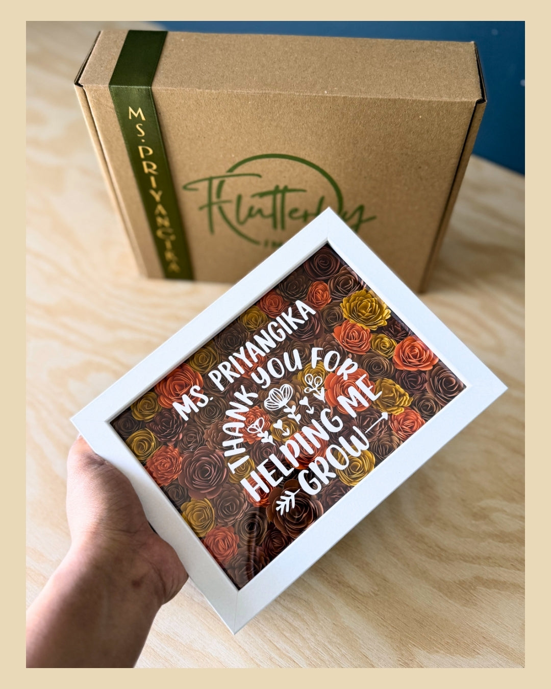 Shades of Fall Flower Frame - 13x18cm