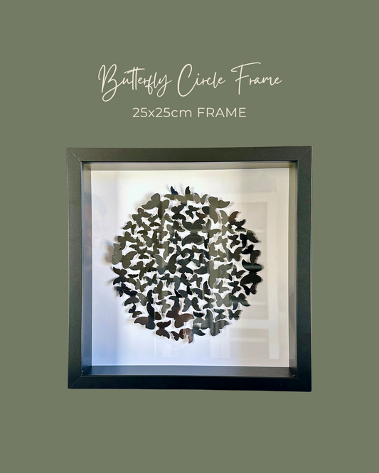 Butterfly Circle Frame - 25x25cm