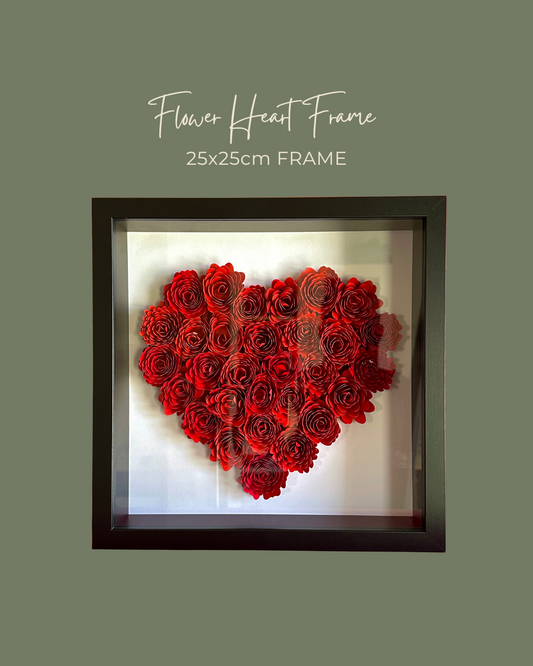 Flower Heart Frame - 25x25cm