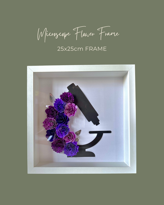 Microscope Flower Frame - 25x25cm