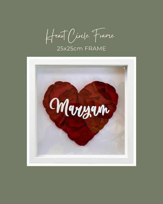 Heart Circle Frame - 25x25cm