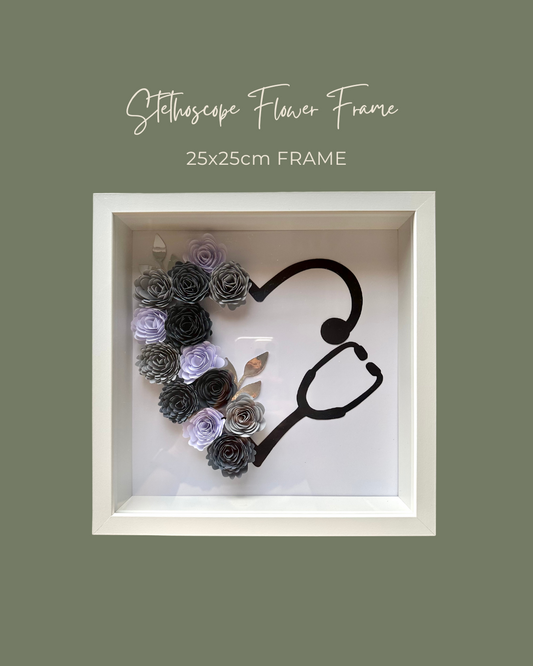 Stethoscope Flower Frame - 25x25cm