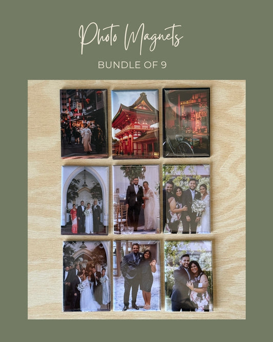 Personalized Photo Magnets Bundle of 9