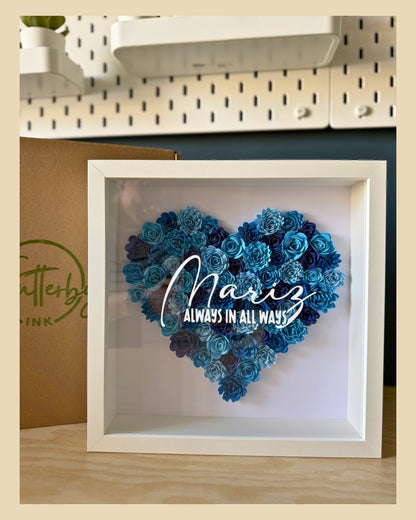 Flower Heart Frame - 25x25cm
