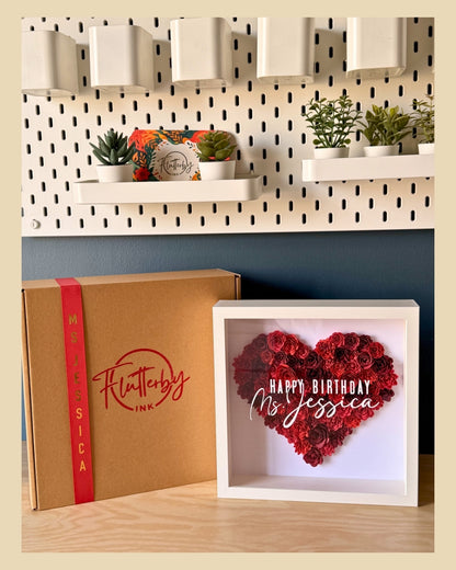 Flower Heart Frame - 25x25cm