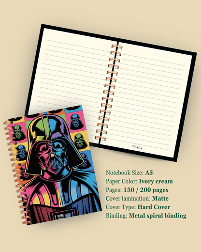 Neon Darth Vader Notebook