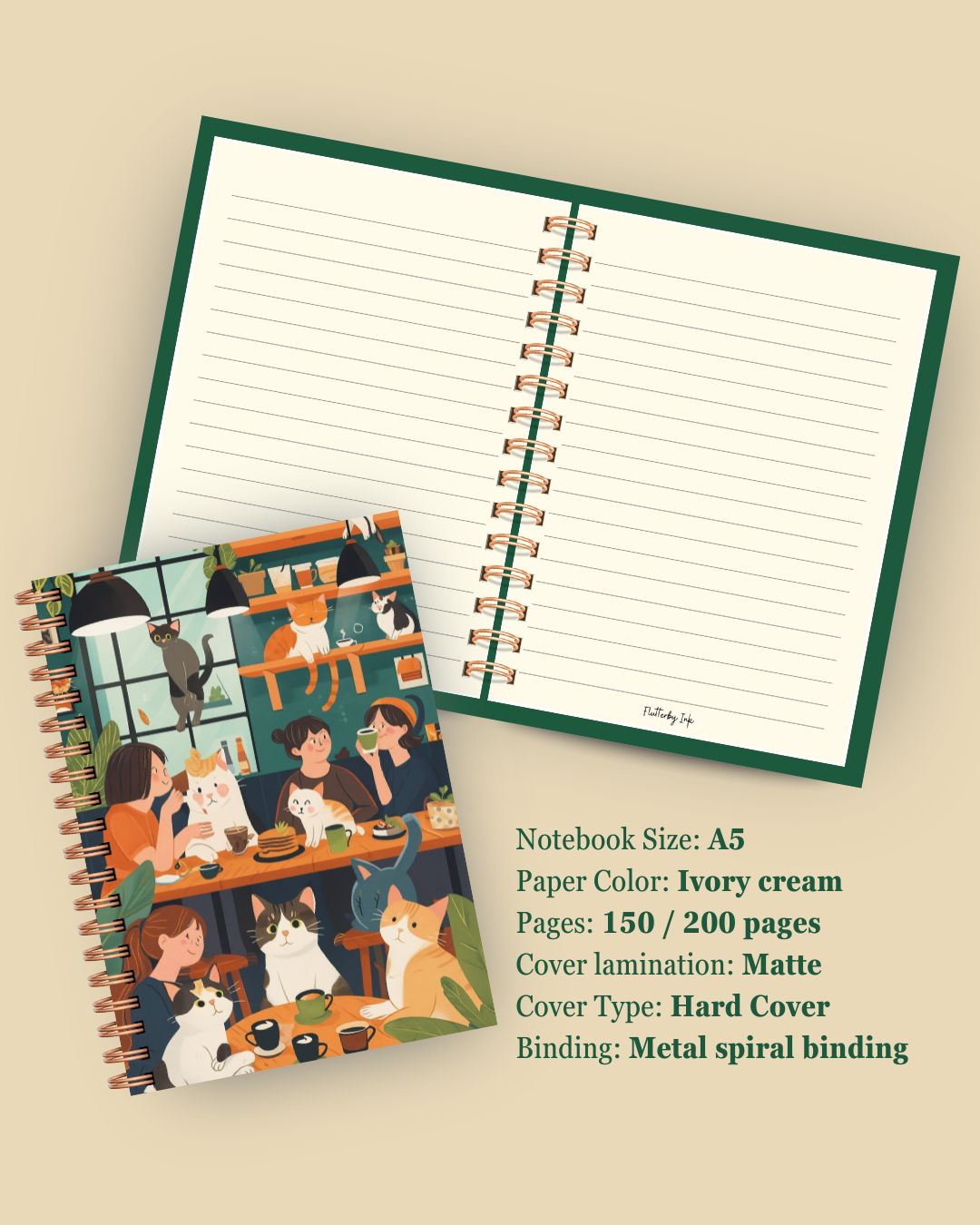 Cat Cafe Notebook
