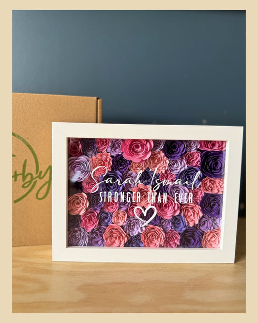 Shades of Pink & Purple Flower Frame - 13x18cm