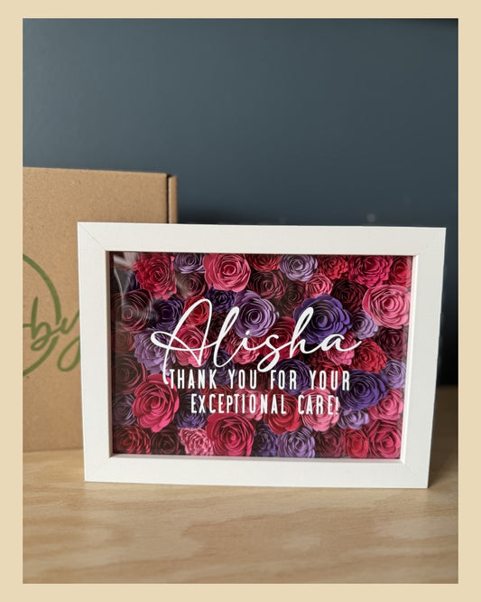 Shades of Red, Pink & Purple Flower Frame - 13x18cm