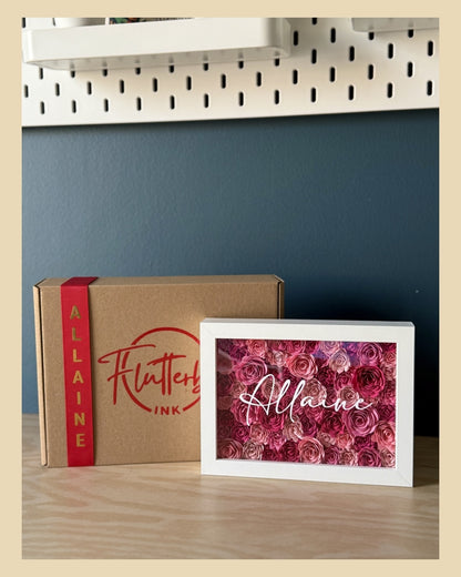 Shades of Pink Flower Frame - 13x18cm