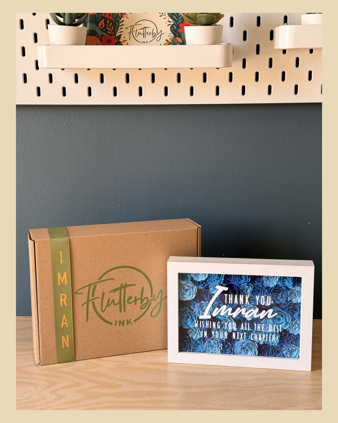 Shades of Blue Flower Frame - 13x18cm