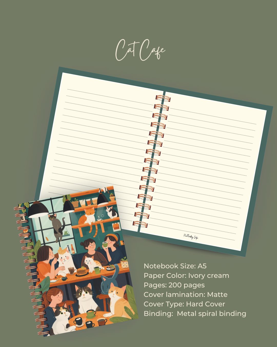 Cat Cafe Notebook