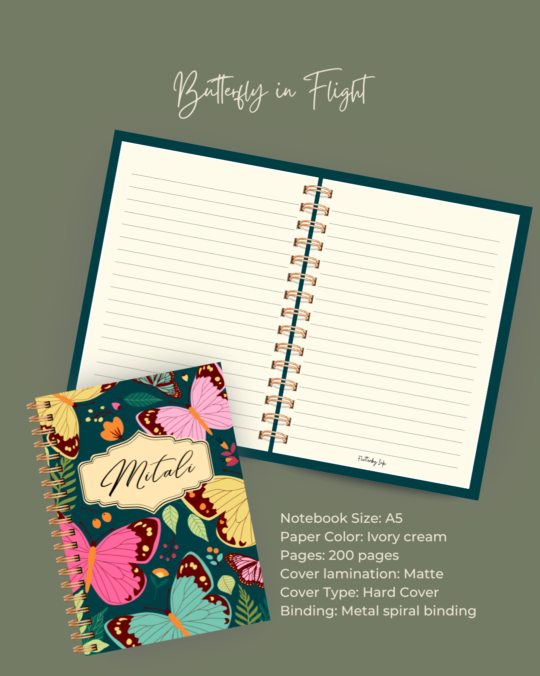 Butterfly in Flight Notebook