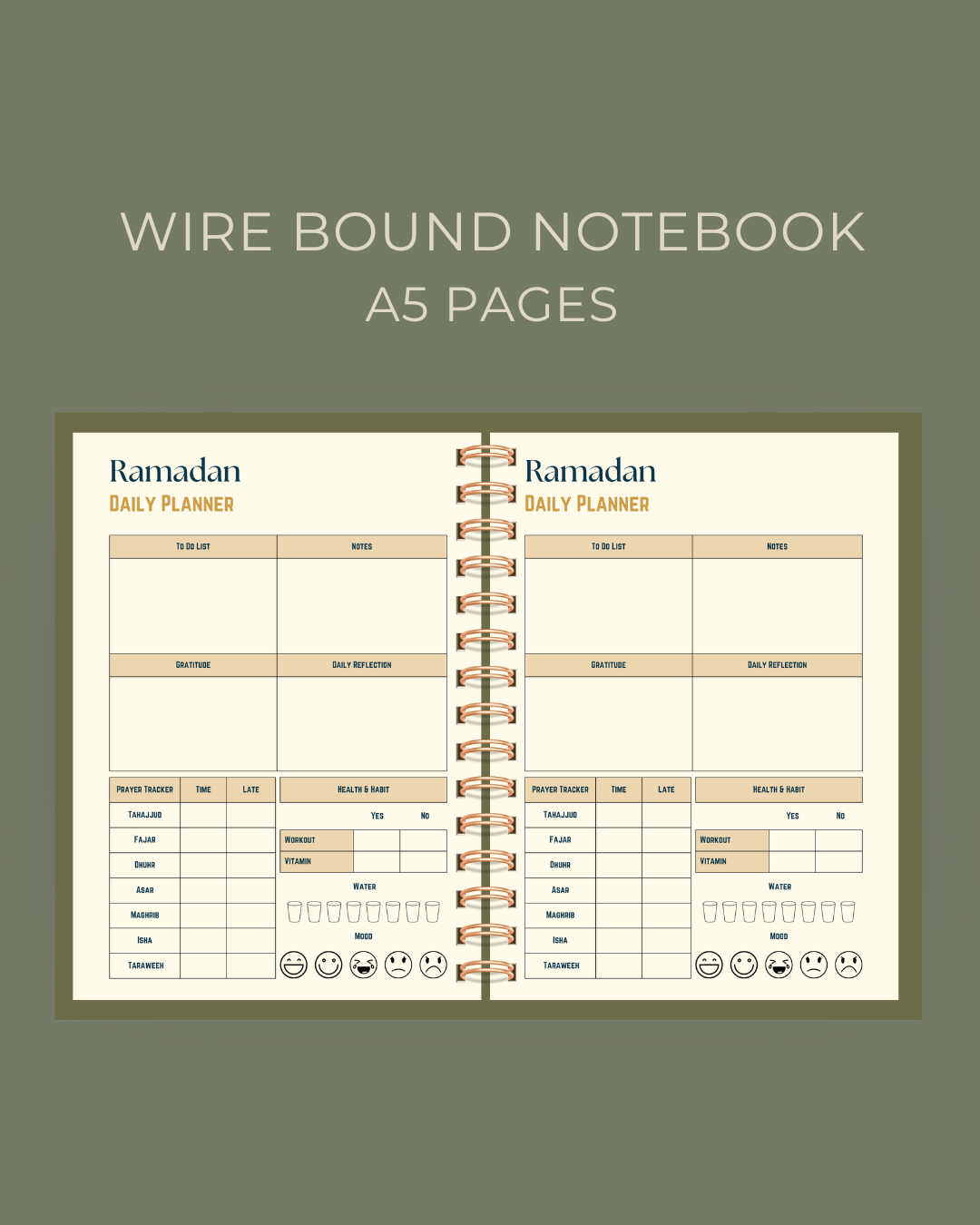 Spiritual Reflection Ramadan Planner