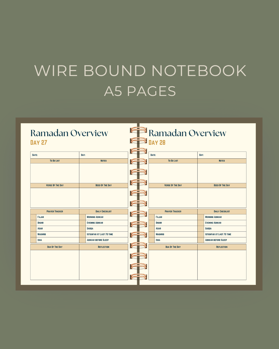 Peaceful Reflection Ramadan Planner