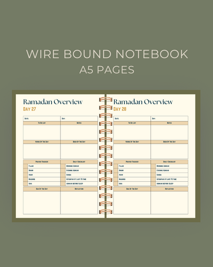 Spiritual Reflection Ramadan Planner