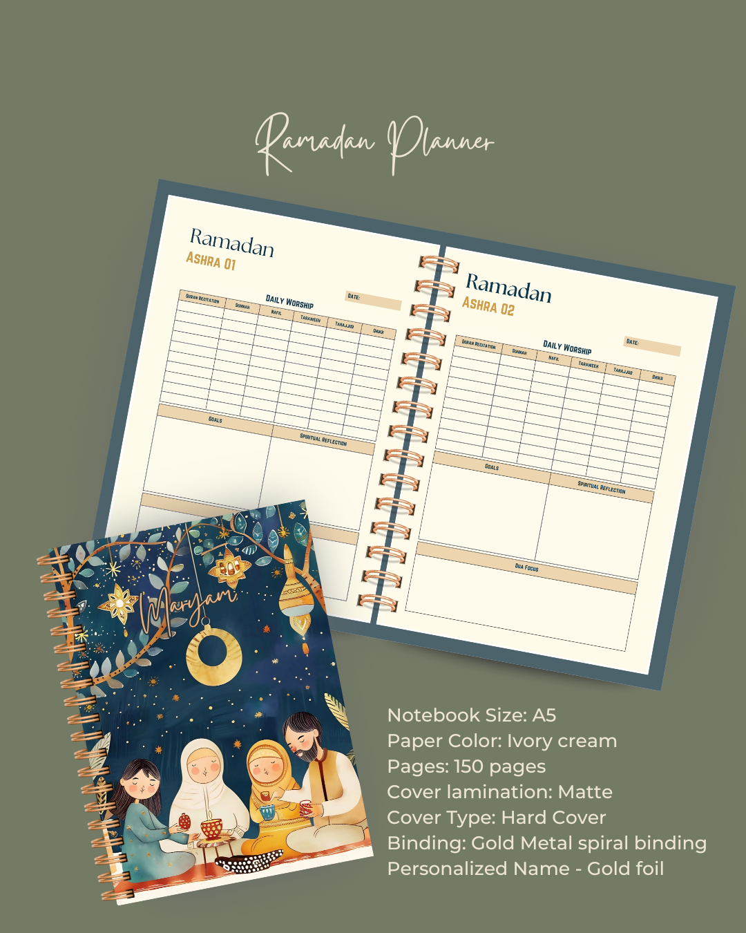 Golden Moon Ramadan Planner