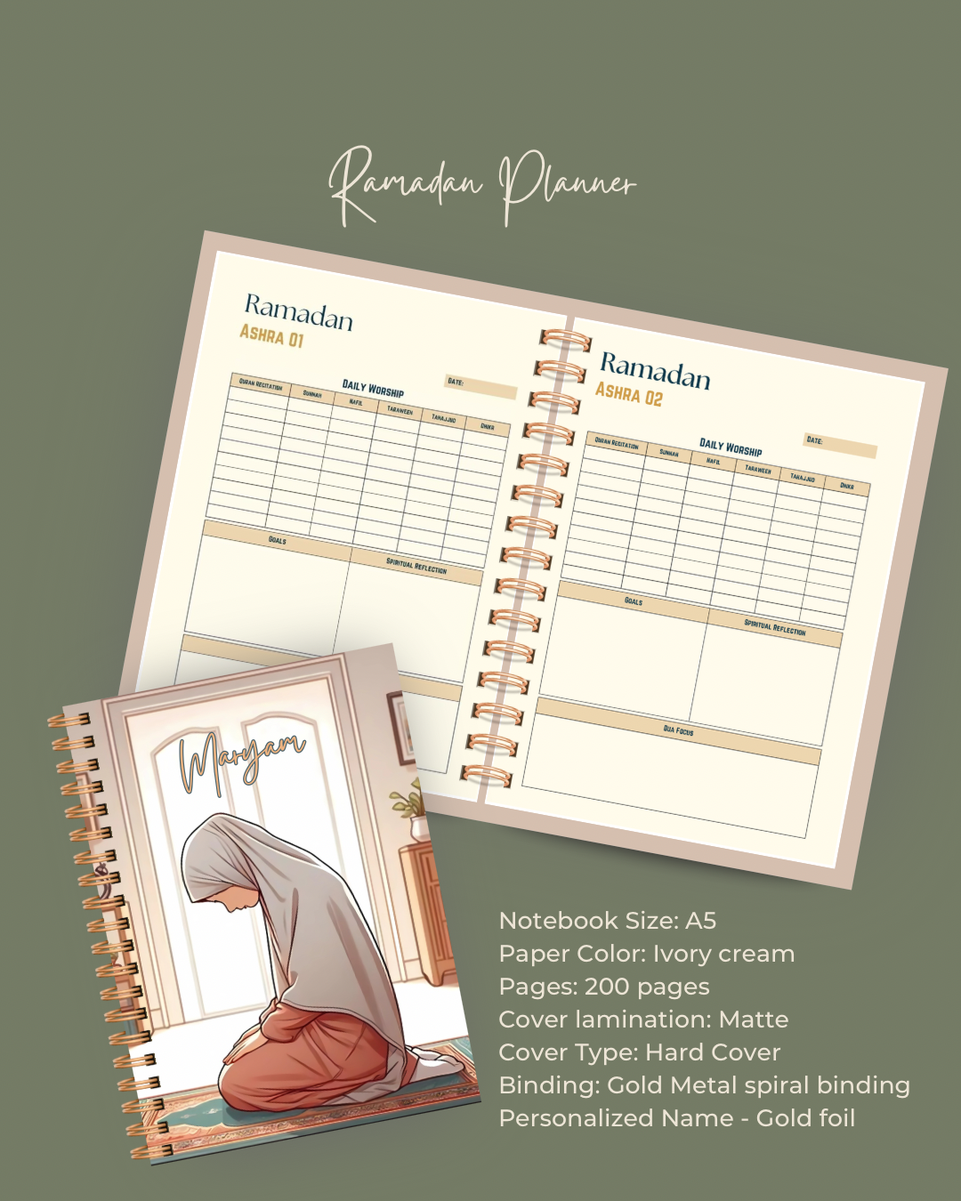 Spiritual Reflection Ramadan Planner