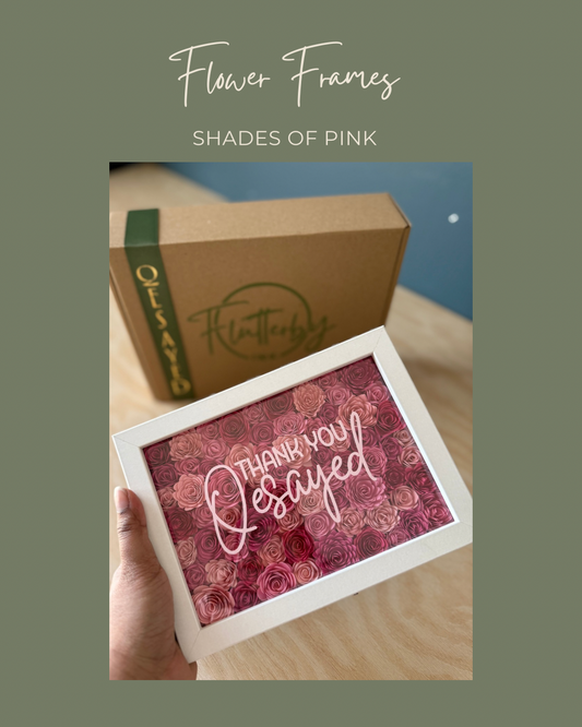 Shades of Pink Flower Frame - 13x18cm