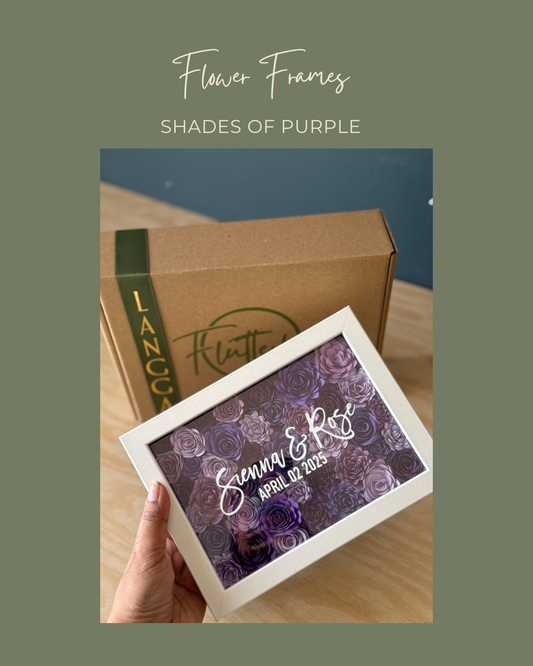 Shades of Purple Flower Frame - 13x18cm