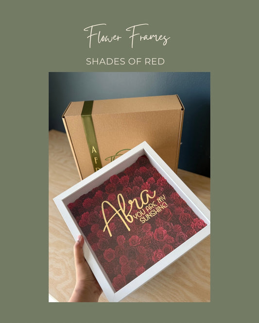Shades of Red Flower Frame - 25x25cm