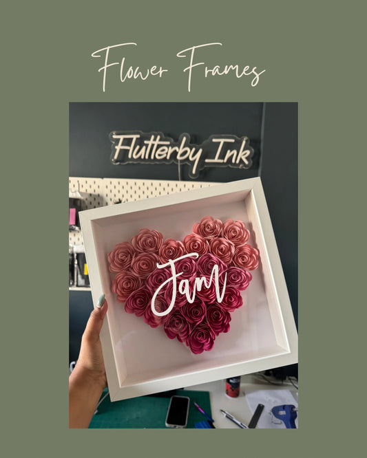 Shades of Pink Ombre Heart Frame - 25x25cm