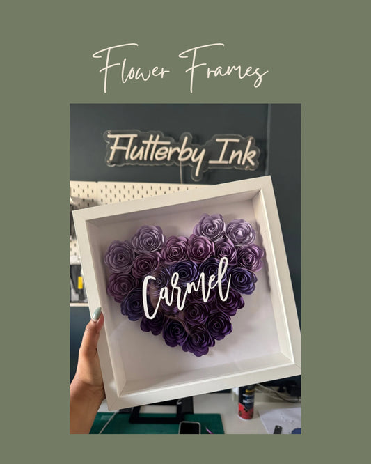 Shades of Purple Heart Frame - 25x25cm