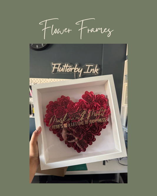 Shades of Red Heart Frame - 25x25cm