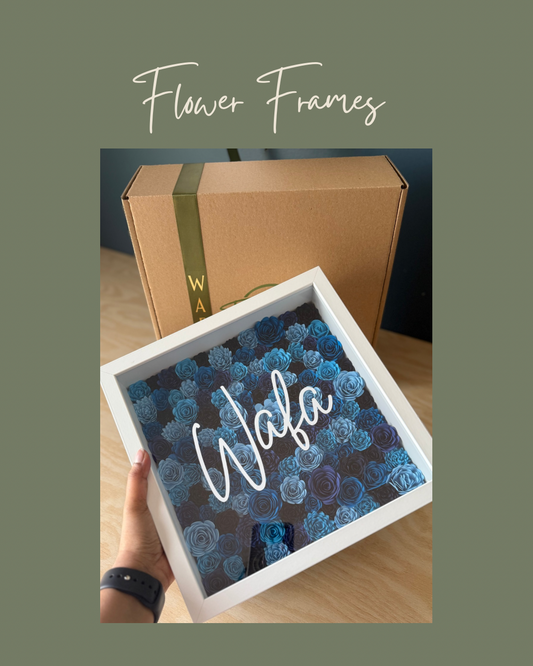 Shades of Blue Flower Frame - 25x25cm