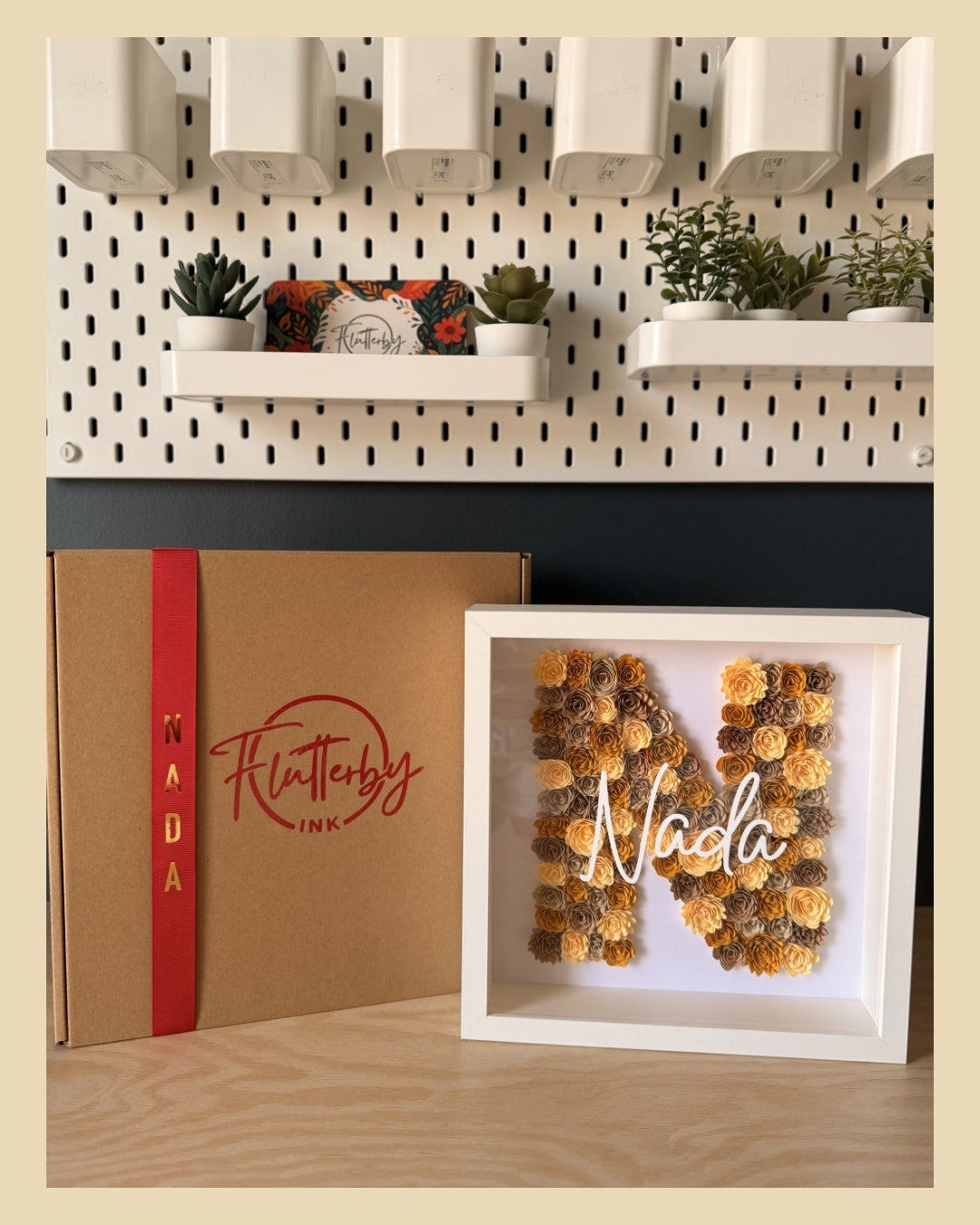 Flower Letter Frame - 25x25cm