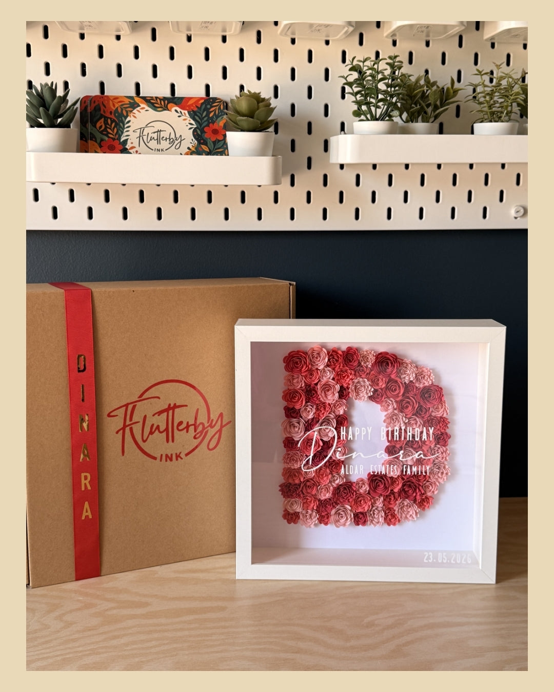 Flower Letter Frame - 25x25cm