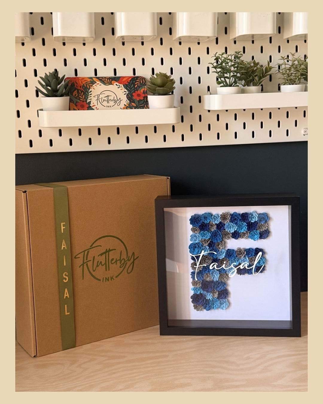 Flower Letter Frame - 25x25cm